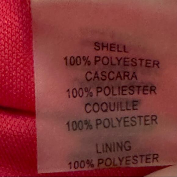 NWT Vince Camuto hot pink sleeveless chiffon caped mini shift dress size 12 b8 - Picture 3 of 4